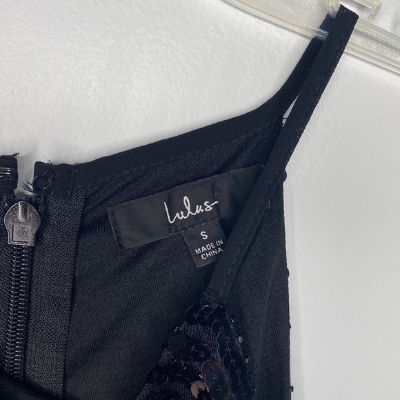 Lulus NWT Ace of Spades Black Sequin Bodycon Dress - Picture 5 of 9